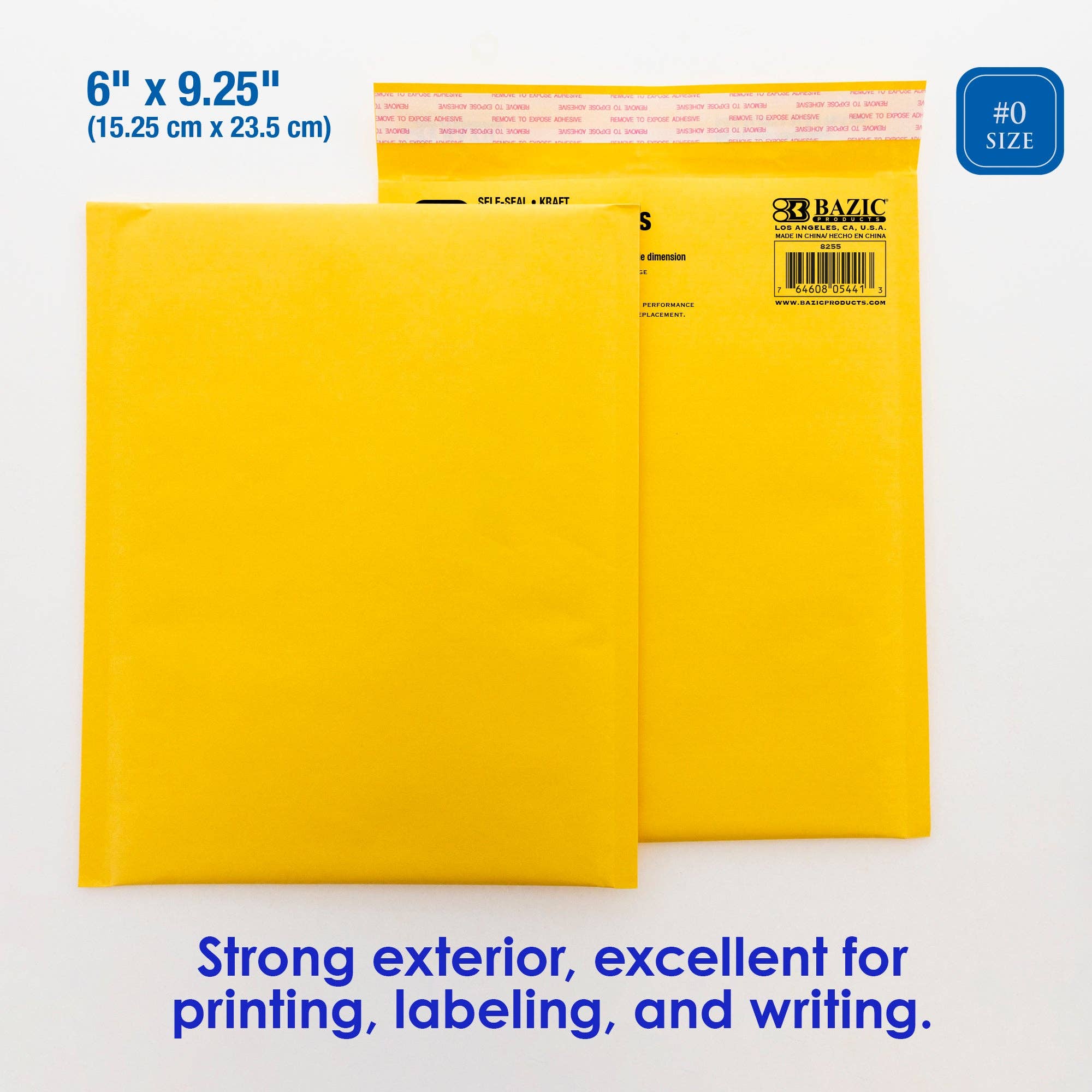 Luna Office Supply -  Everyday Essential – wholesale Envelopes – Self-Seal Bubble Mailers (#0) 6" x 9.25"1
