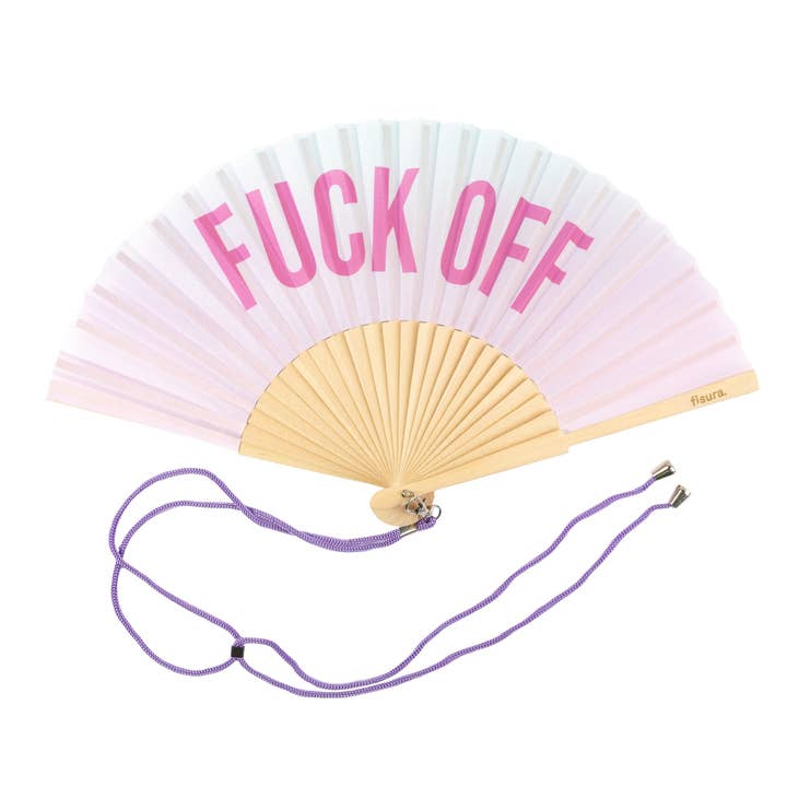 Fisura - Wholesale Party/Paper Folding Fan - Degraded “Fuck Off” Fan1