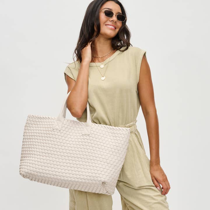 Urban Expressions - Wholesale Tote Bag - Women's - Ithaca Woven Vegan Leather Tote