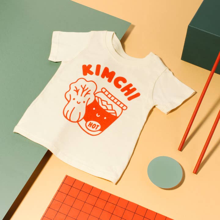 Mochi Kids - Wholesale T-shirt met print - Uniseks - Kawaii Kimchi T-shirt met print voor volwassenen