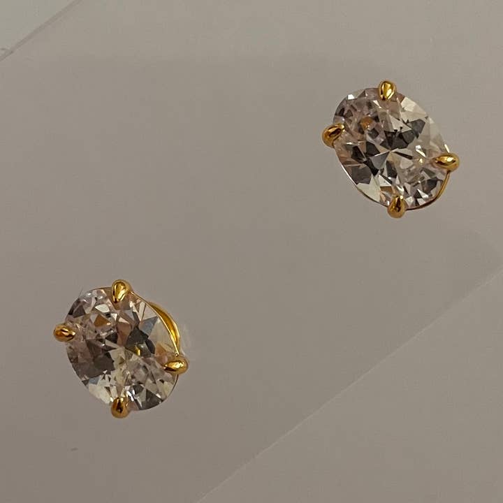 Oval Stone Studs for wholesale by Namaste Jewelry