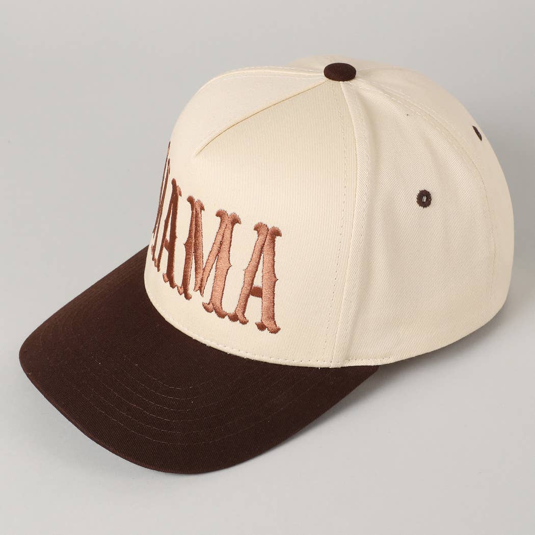 Fashion City - Wholesale Baseball Cap - Women's - MAMA Typographic Design Embroidery Baseball Cap11