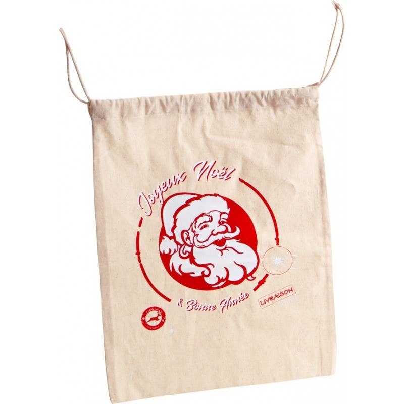 Deffrennes - Wholesale Grocery/Shopping Bag - Santa Claus head cotton hood bag0