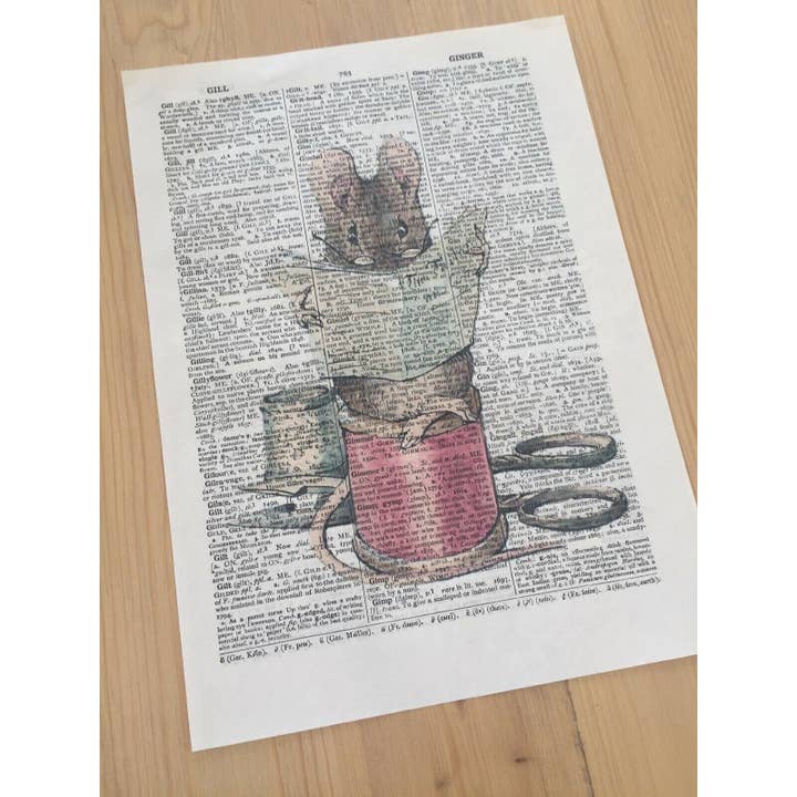 Parksmoonprints – Großhandel Kunstdruck – Peter Rabbit Dictionary Wanddruck - skurrile Wandkunst