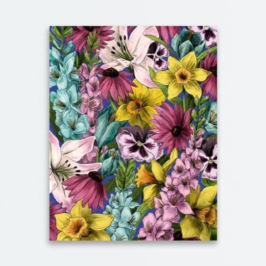 Imprimé jardin fleuri pour la vente par Amanda Surveski Wildlife Art