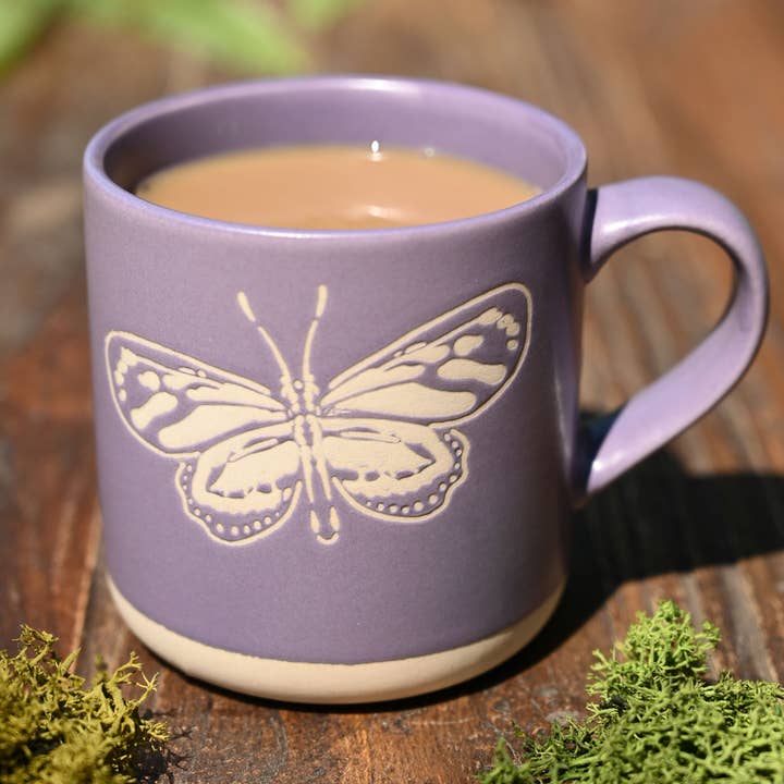 Naturecraft Schmetterling Wachsfester Becher Lavendel für den Großhandel von WIDDOP and Co.