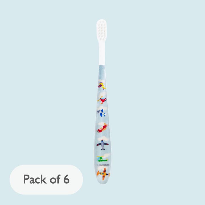 HAMICO -Innovative Toothbrush - Wholesale Toothbrush - Kids & Baby - Kids & Toddler Toothbrush - Airplanes | 6 Individual packs0