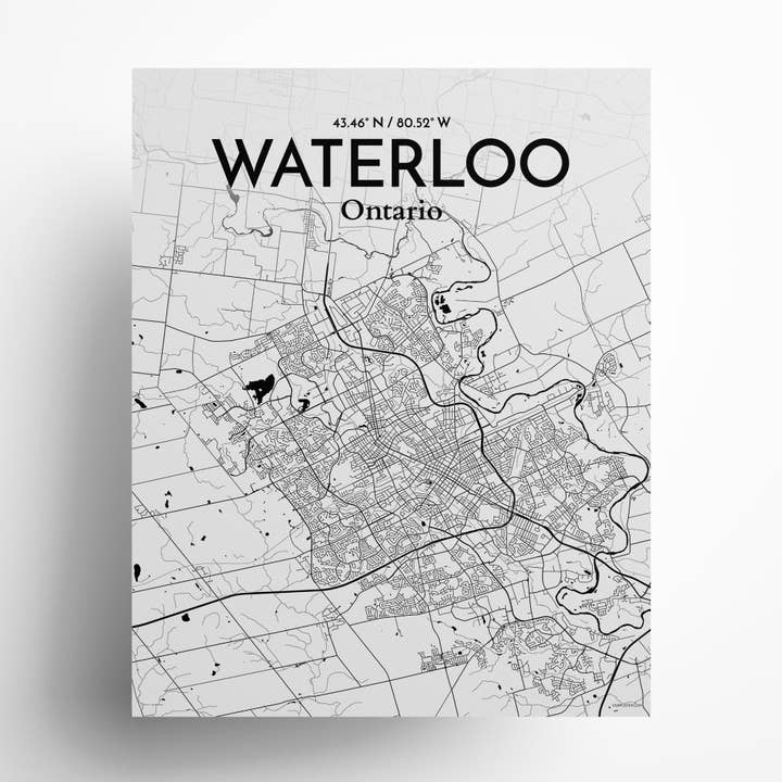 OurPoster.com - Wholesale Poster - Waterloo City Map Poster180