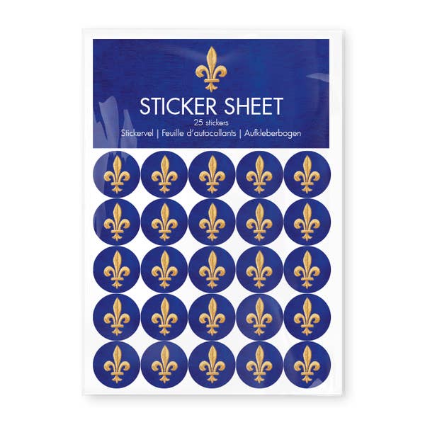 Stickersheet, Fleur de Lys for wholesale by MUSEUM WEBSHOP