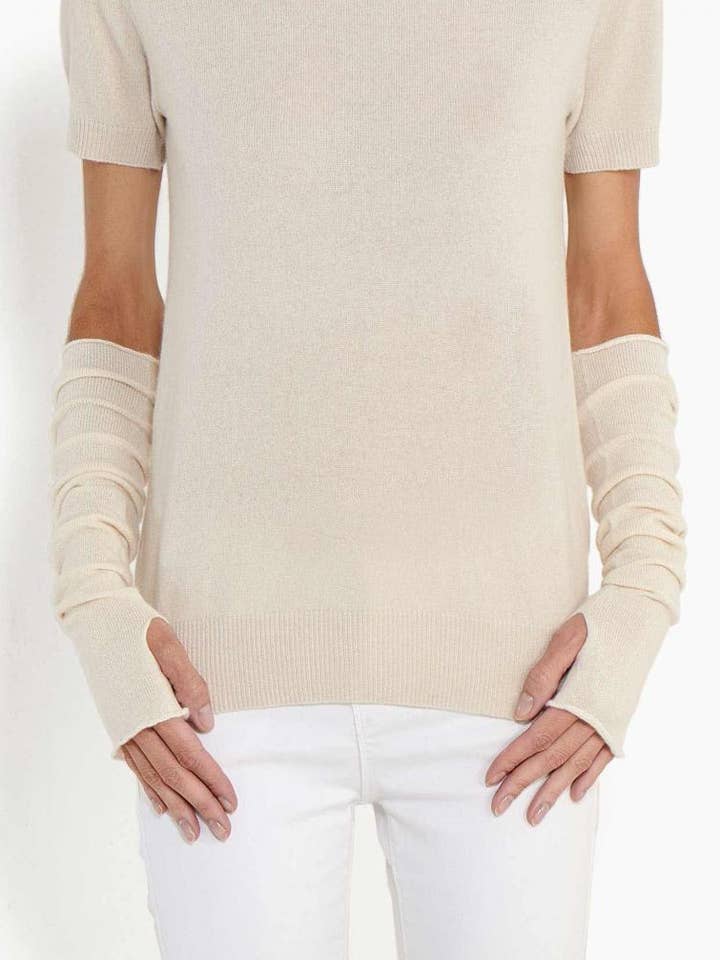 Women’s Pure Cashmere Long Fingerless Gloves for wholesale by MaisonCashmere