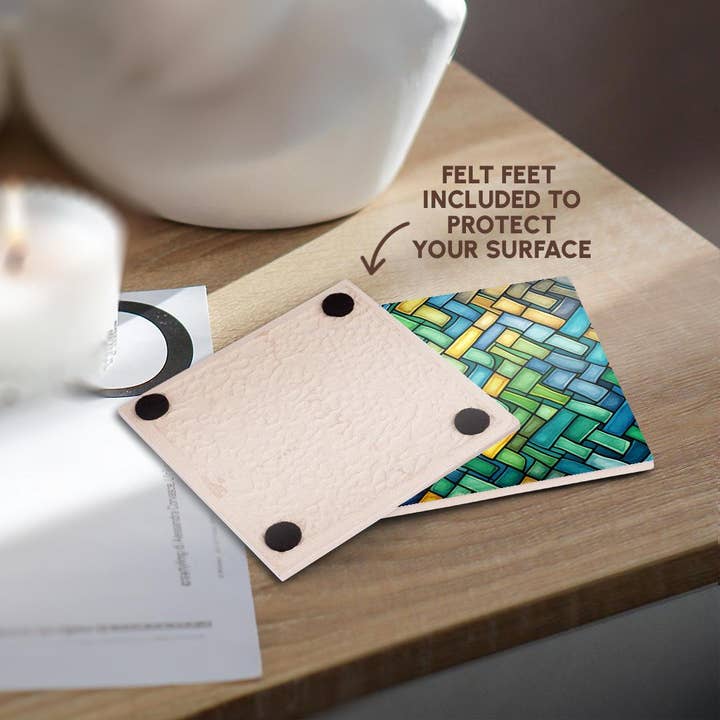 3dRose - Wholesale Coasters - 3dRose, Stylish artsy Celtic pattern of wickerwork for St. Patricks Day gift, Coaster3