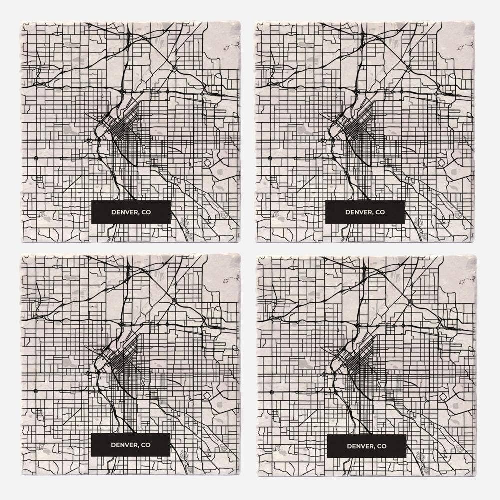 Versatile Coasters - Wholesale Coasters - Denver Modern Map Coasters2