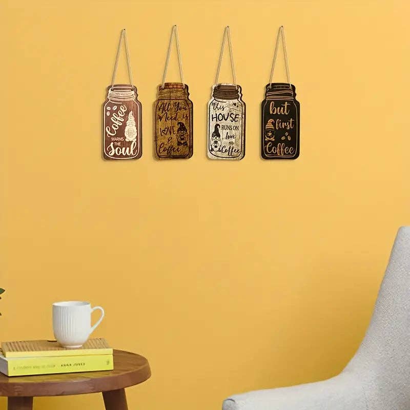 Huis Van Merken - Wholesale Sign - 4pcs Wooden Coffee Hanging Sign3