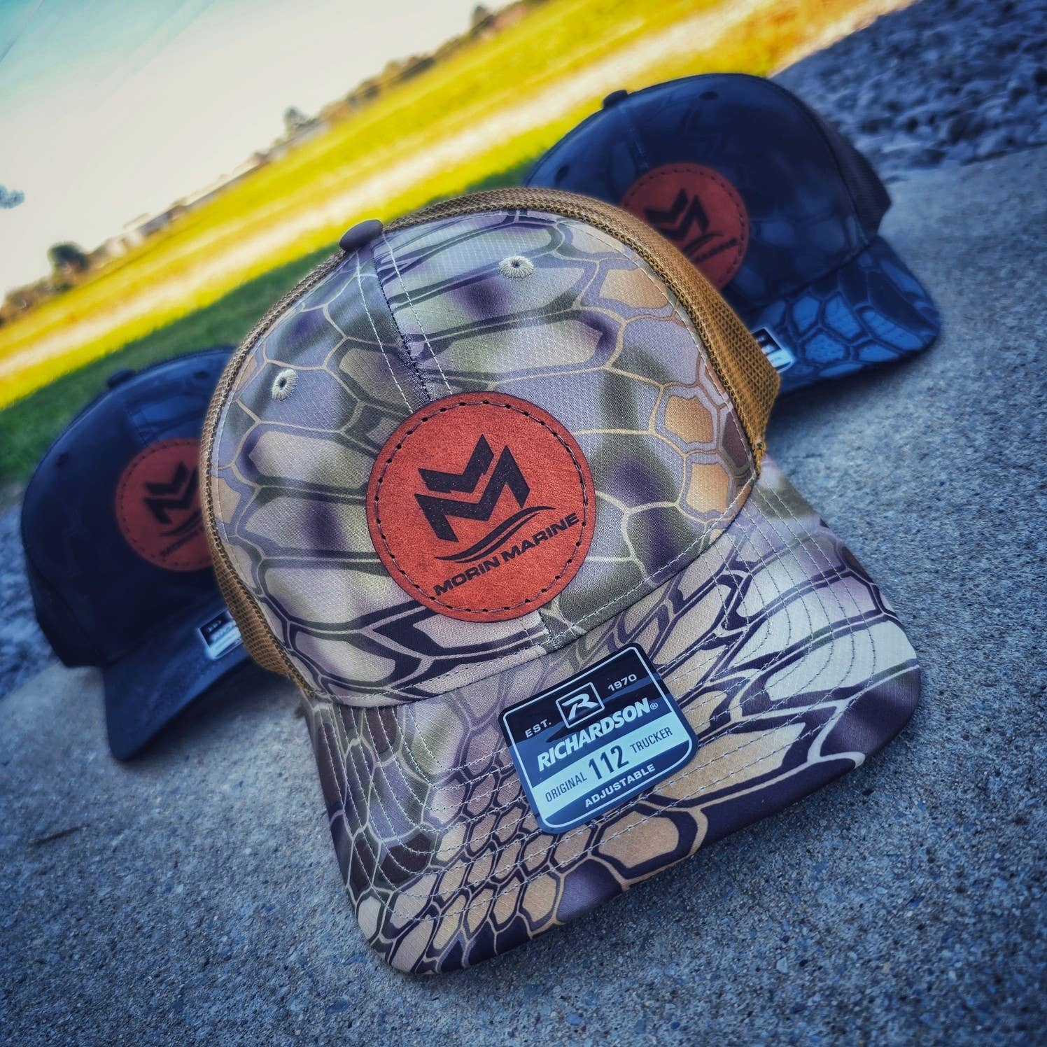 NDesigns Leather - Wholesale Trucker Hat - Unisex - Custom Logo Leather Patch Hat - Patches are sewn, not glued!2