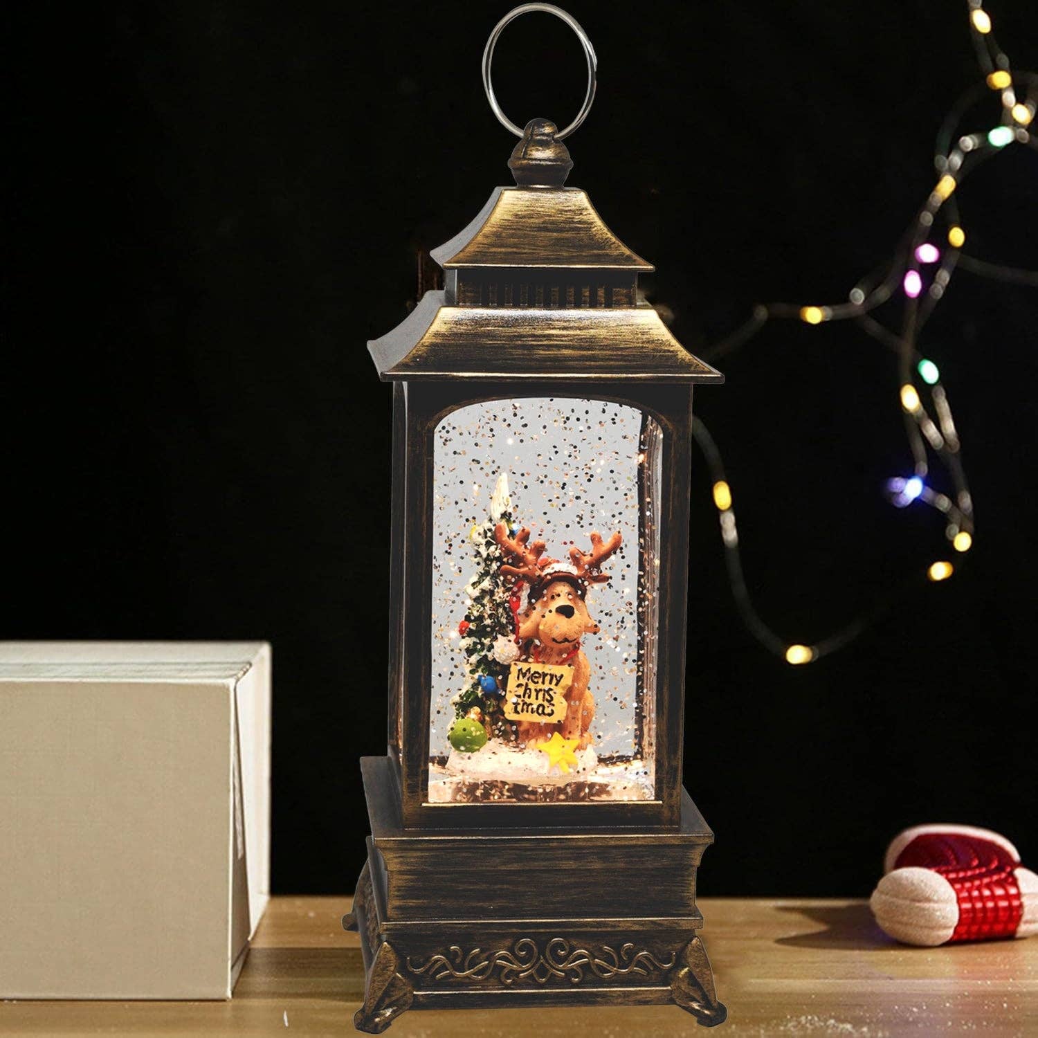 SINT - Wholesale Christmas Decoration - SINT Christmas Musical Snow Globe Lantern 1