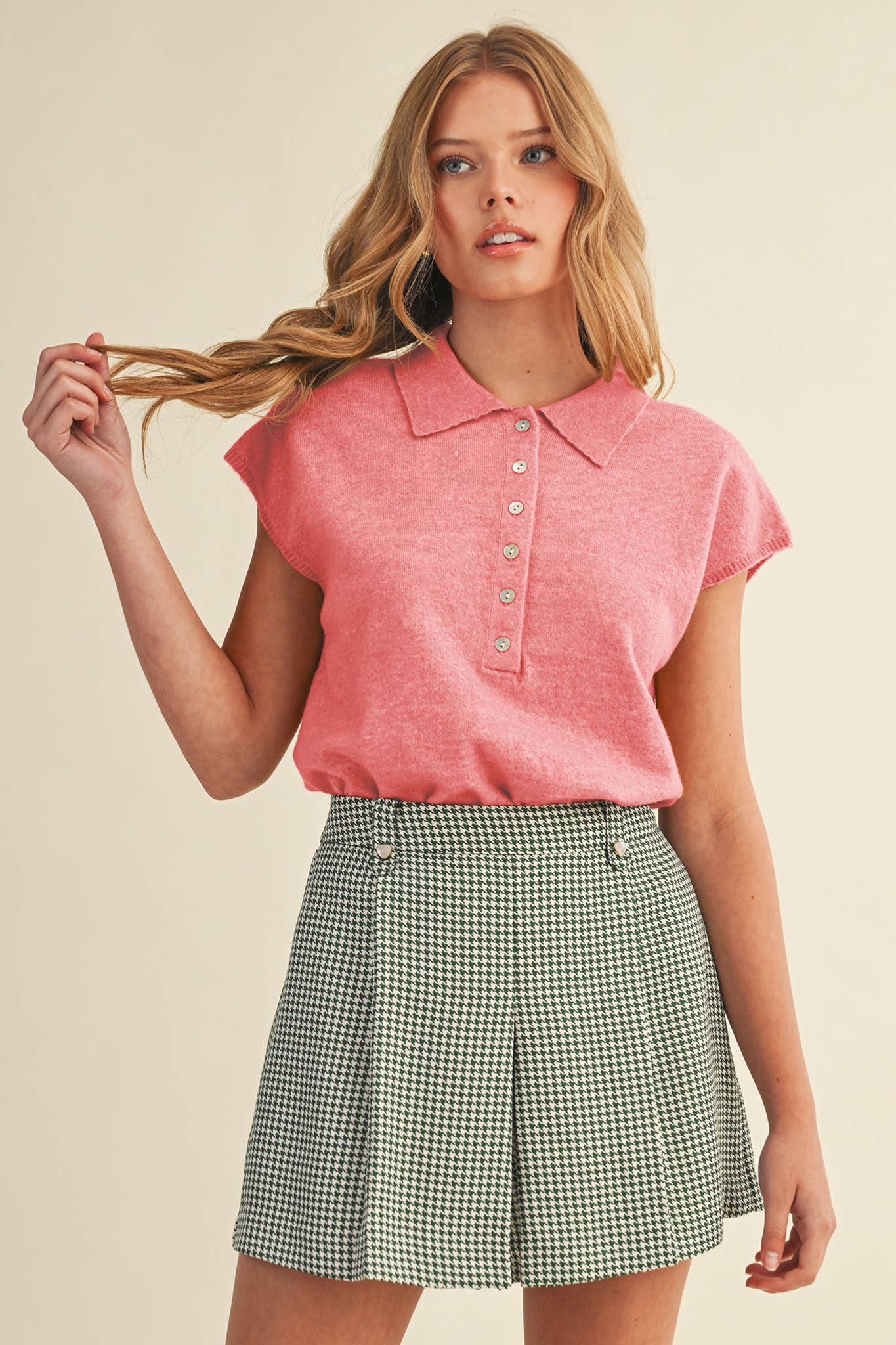 &MERCI – wholesale Tröjväst – Dam – ÄRMLÖS TRÖJA MED KRAGE MSW1123155