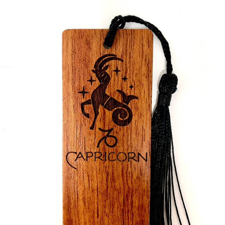 Insert Brand Here Shop - Vente Marque-page - SIGNETS - Signe Astrologie Capricorne Bois Signet
