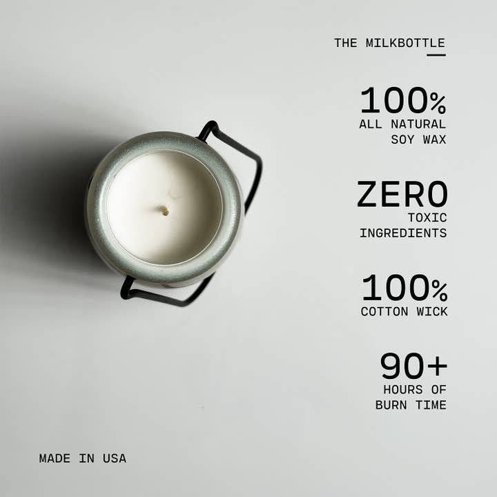 Milkhouse Candle Company - Wholesale Jar/Filled Candle - 14 oz Milkbottle Candle: Apple Strudel3