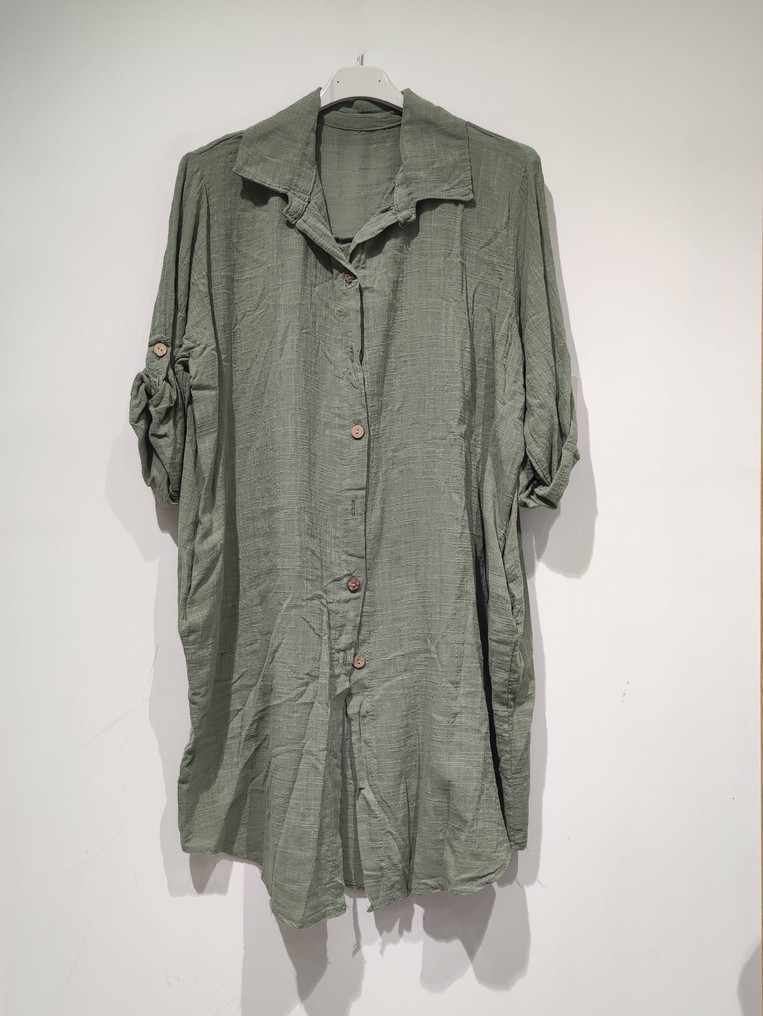 Pomelo paris – Vestido - Mulher por atacado – Lisa Vestido algodão linho - PE258