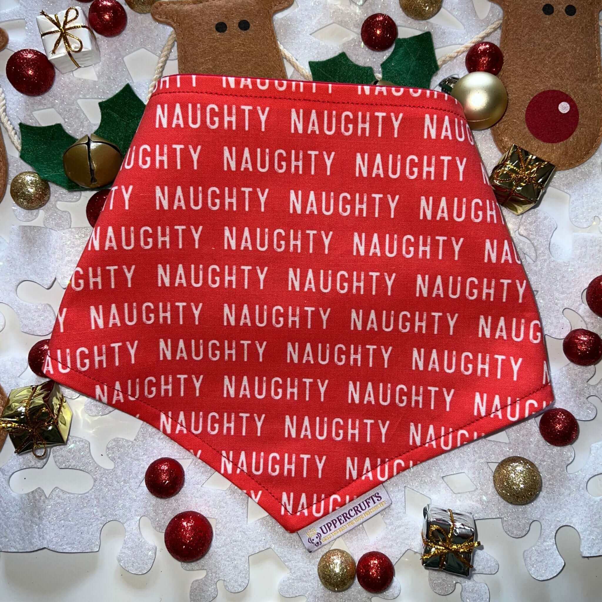 Uppercrufts, LLC - Wholesale Pet Bandana - Dog - Naughty List Bandana3