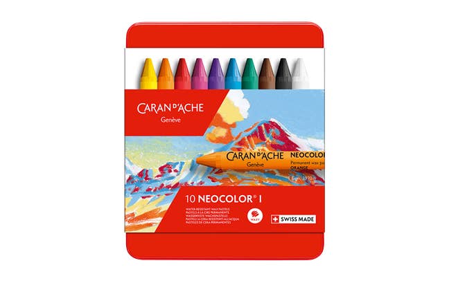 Caran d'Ache - Wholesale Pastels - Set of 10 NEOCOLOR I Pastels in Metal Box
