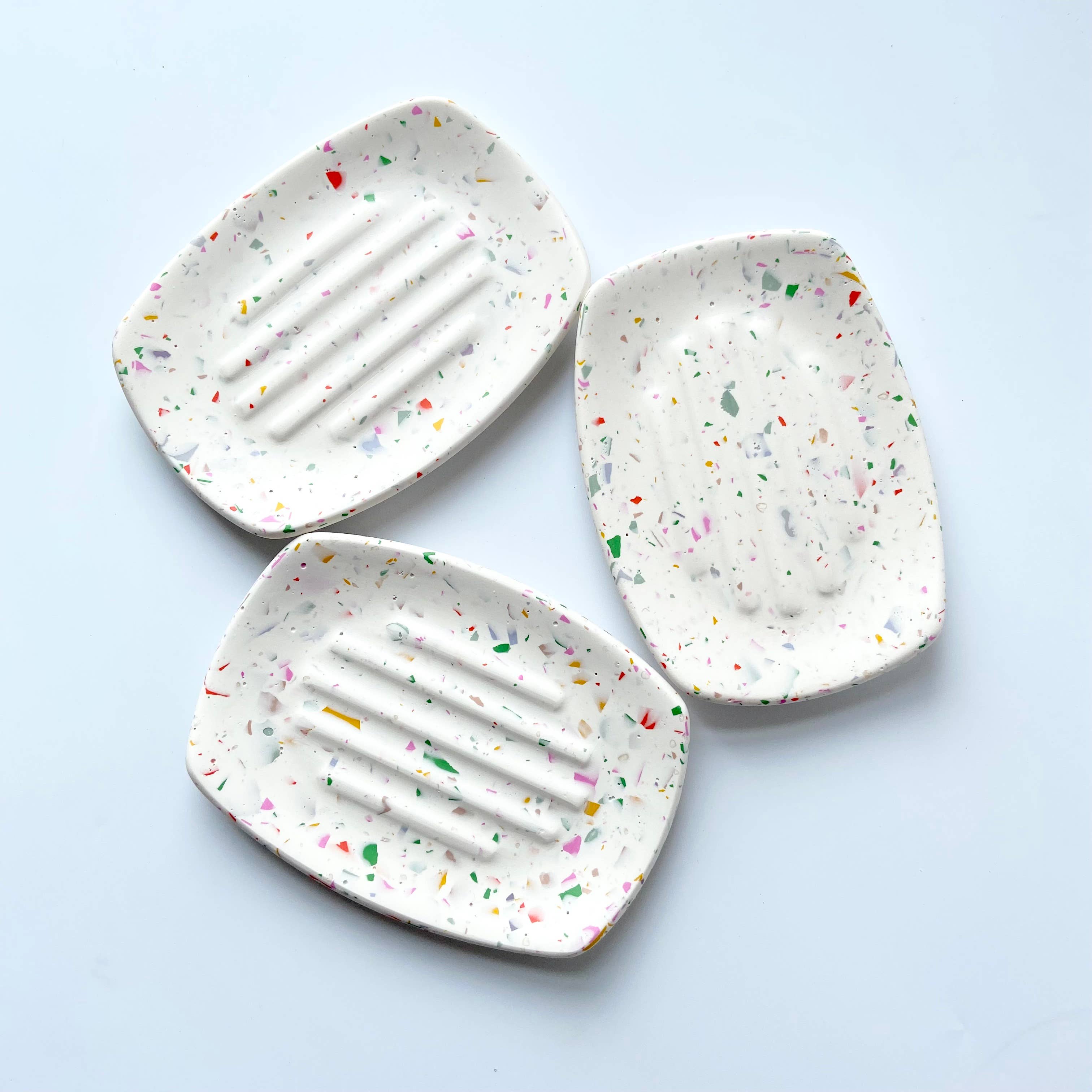 AlphaGrayArt - Wholesale Bath Soap Dish - White Terrazzo Soap Dish2