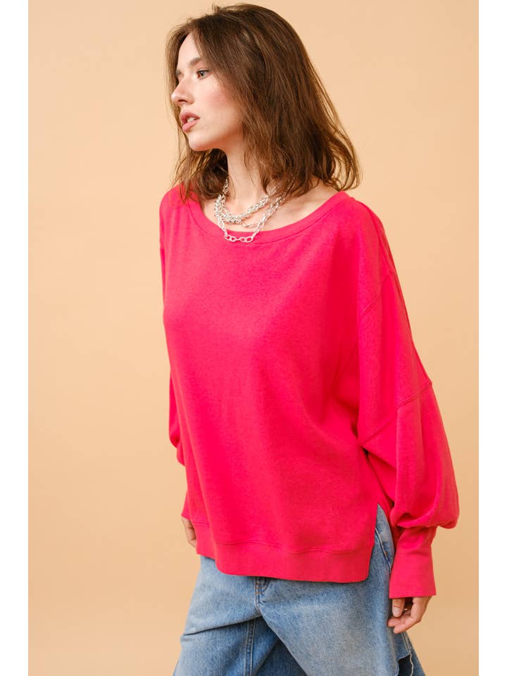 HEATHER GREY OVERSIZED SWEATSHIRTS S10550 for wholesale on Faire