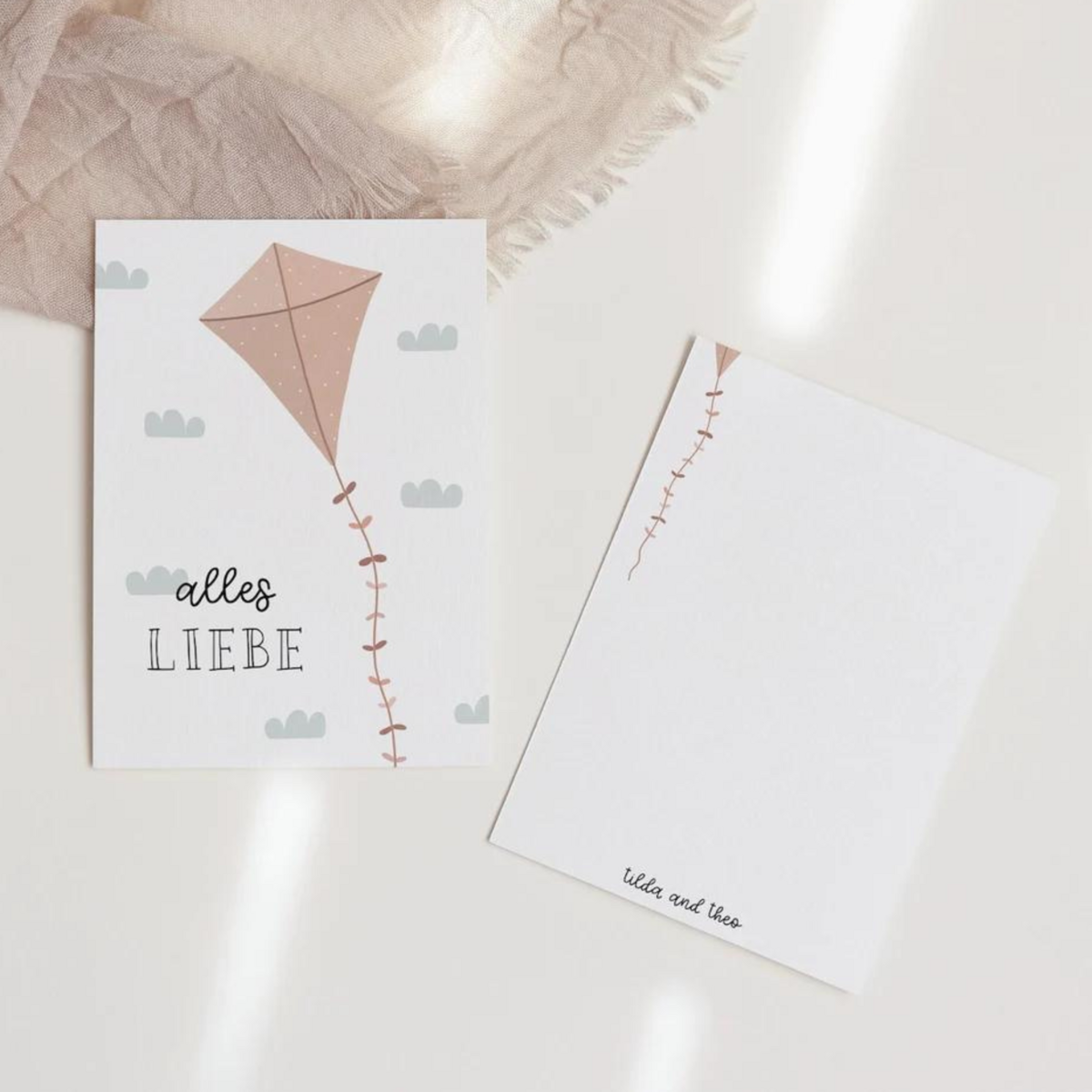 Tilda&Theo - Vente Cartes postales - Carte postale - Dragon « Alles Liebe »1