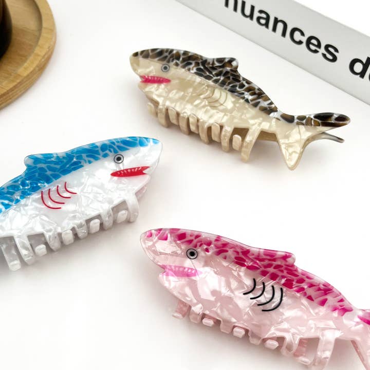 Shark Hair Claw Clip, Ocean Series Hair Clamp for wholesale by TheDivaSoap
