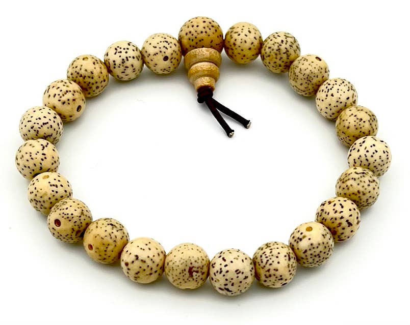 Namu Baru Inc. - Wholesale Beaded Bracelet - White Lotus Seed Beaded Bracelet - Wrist Mala - 8mm1