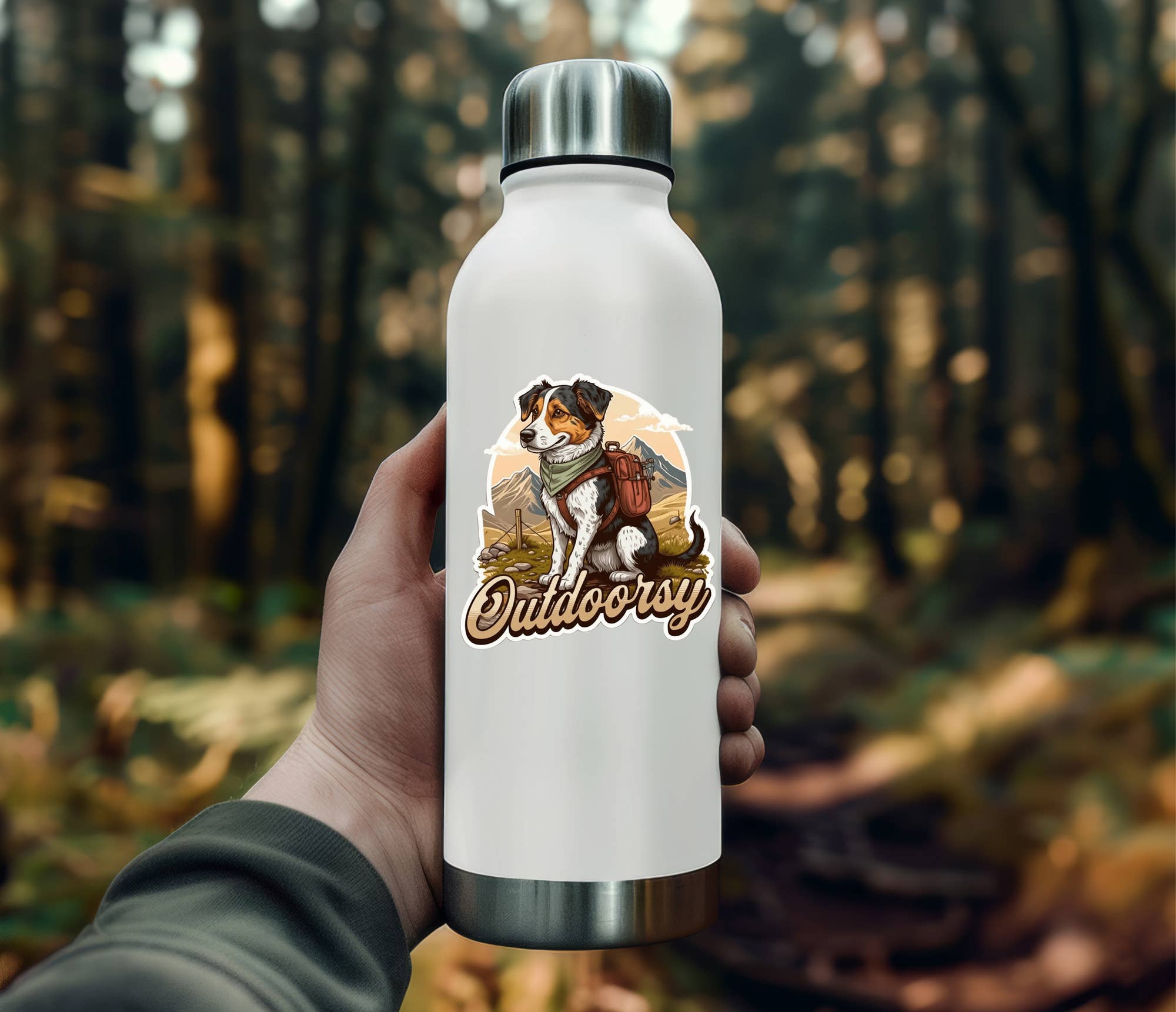 PiggyPrintStickers - Wholesale Sticker - Outdoorsy Dog Sticker | Dog Vinyl Sticker | Dog Stickers5