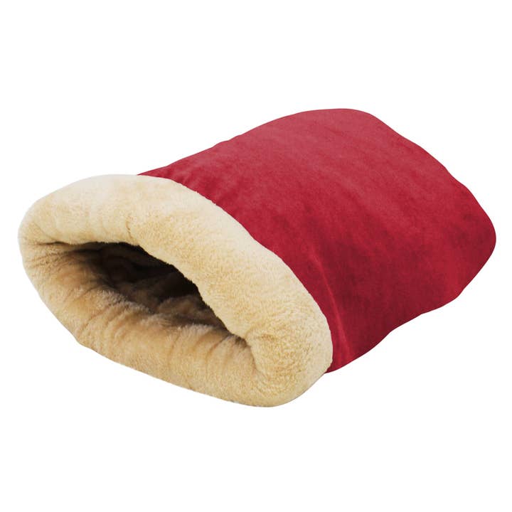 Jespet - Wholesale Pet Bed - Cat - GOOPAWS 4 in 1 Self Warming Burrow Cat Bed Pet Cuddle Cave, Burgundy