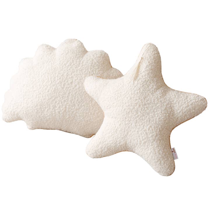 MINICAMP Seashell Pillows, Starfish Throw Pillows, Crustaceancore Decor | PACK of 2 for wholesale by MINICAMP