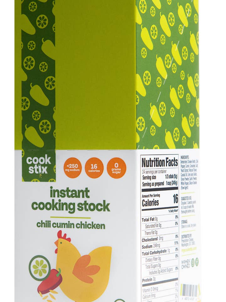 Chili Cumin Chicken Stock - 8 Stix for wholesale by Cookstix