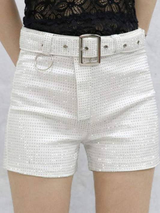 pantaloncini con cintura in strass per la vendita all'ingrosso da parte di Flarix