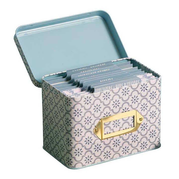 TRUE BLUE Recipe Tin for wholesale by C.R.Gibson Signature