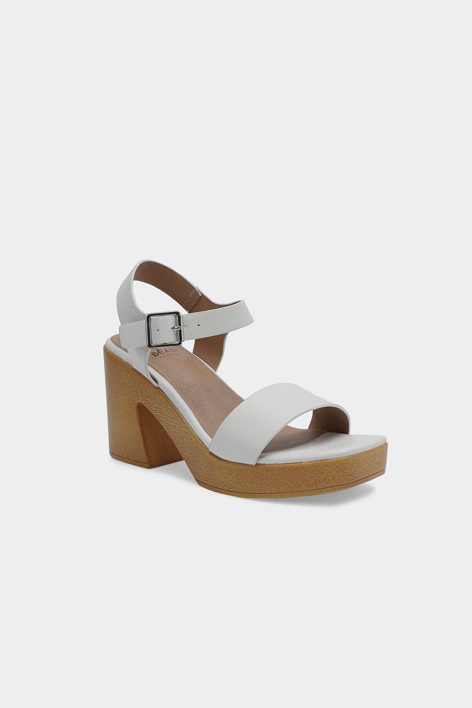 BEAST FASHION - Wholesale Platform Heels - Women's - KELLY-01 Platform Block Heel Sandals3