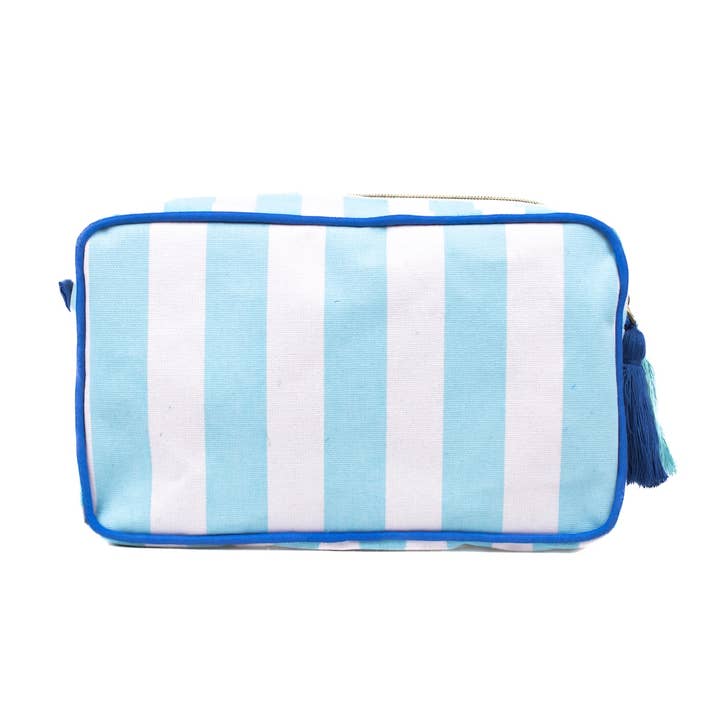 The Royal Standard - Wholesale Makeup/Cosmetic Bag - Megan Cosmetic White/Capri 10x6x4