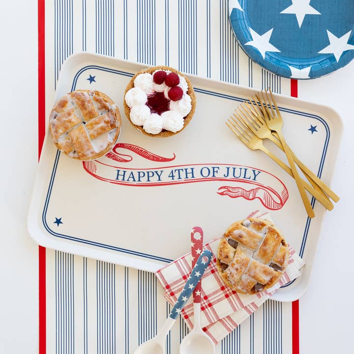 SSP922 - Happy 4th of July Reusable Bamboo Serving Tray for wholesale by My Mind’s Eye