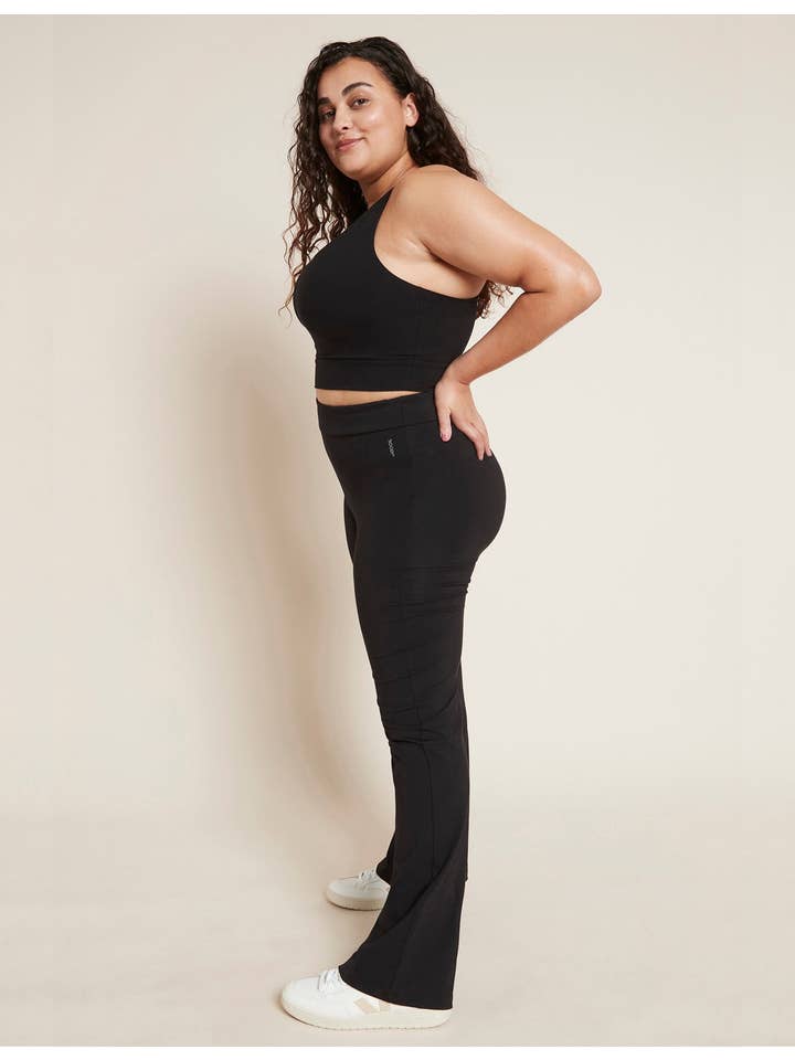 Black Motivate High Waist Flare Pant for wholesale on Faire