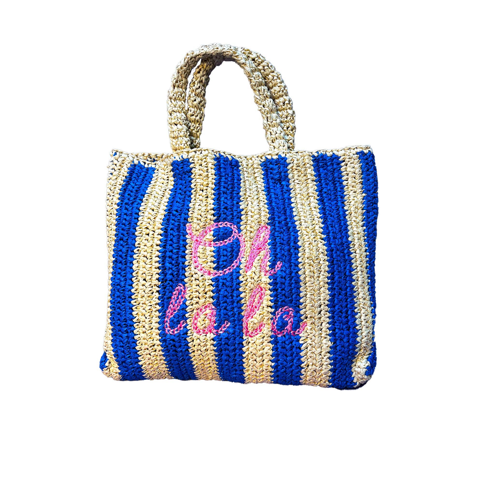 LillyLoves LTD - Wholesale Beach Bag - Oh la la Embroidered Straw Beach Bag1