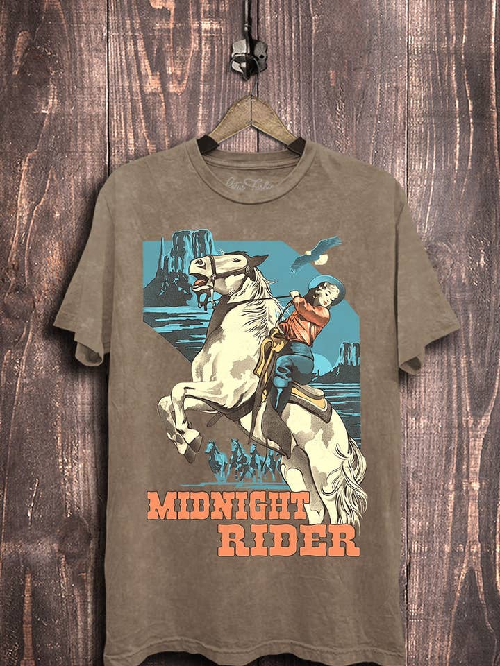 Midnight Rider Graphic Top for wholesale by Lotus Fashion Collection