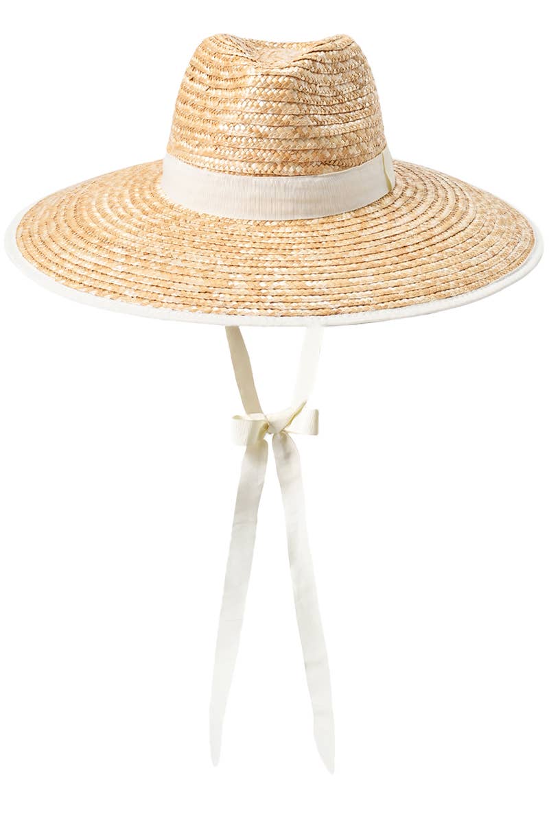 Cap Zone - Wholesale Straw Hat - Women's - Grosgrain Chin Strap Wide Brim Wheat Straw Lifeguard Hat10