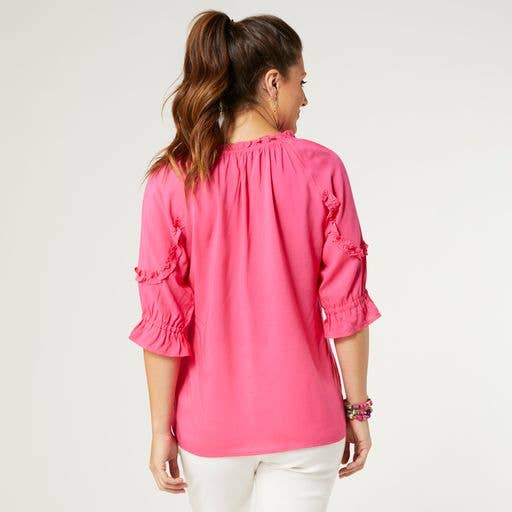COCO + CARMEN - Wholesale Blouse - Women's - Alice V-Neck Ruffle Sleeve Top2