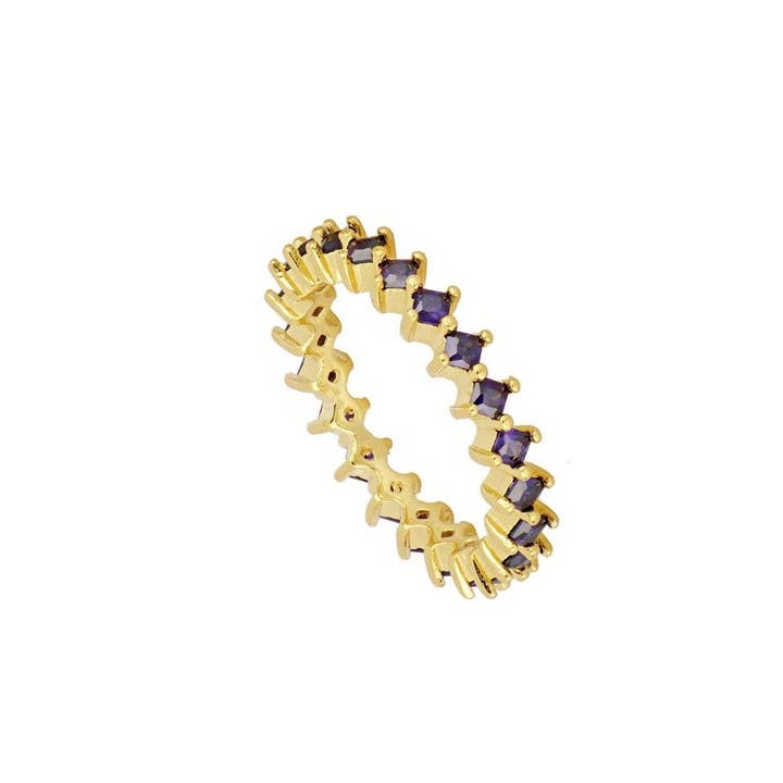 JEWELS BY AGATHE - Venta al por mayor Anillo con gemas - Anillo Oui lila.