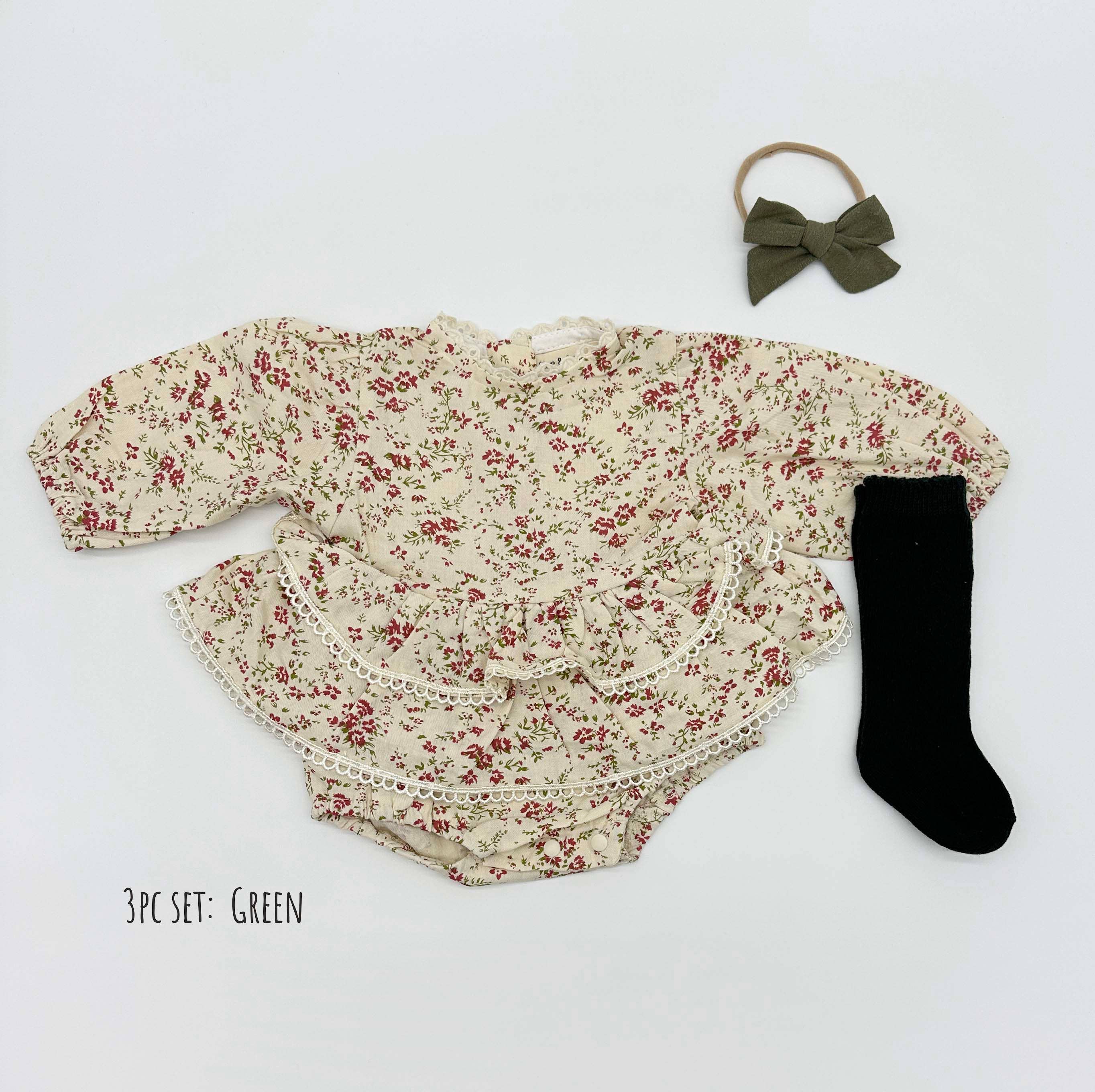 OLIVE & CRADLE - Venta al por mayor Conjunto de ropa - Bebés - Mono Floral Bella4
