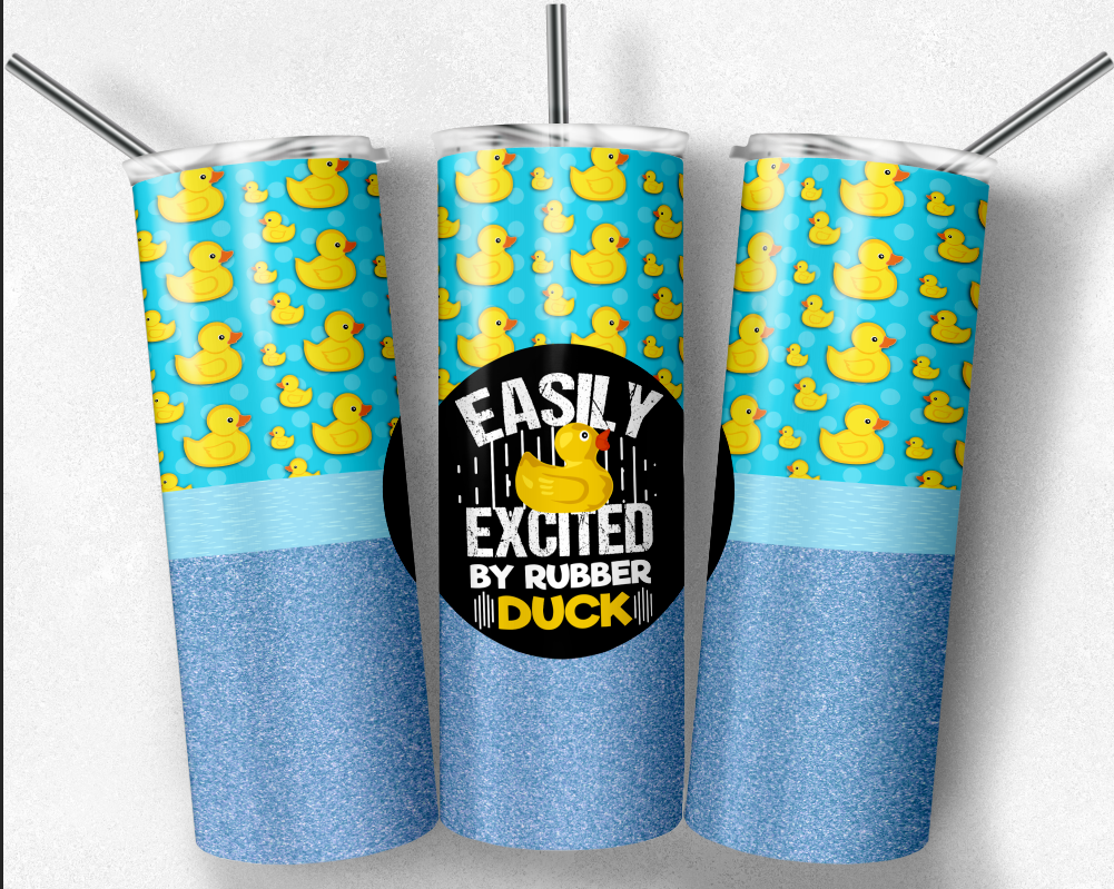 So Peachy Designs - Wholesale Insulated Mug/Tumbler - Easily Excited By Rubber Ducks Tumbler, Rubber Duck Tumbler 0