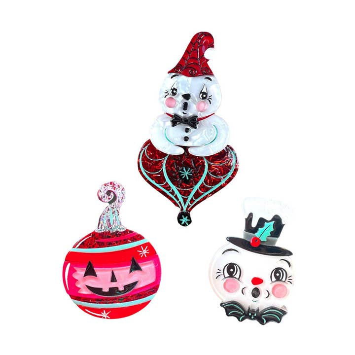 SPOOKMAS 3 Piece Brooch Collection by Lipstick & Chrome x Johanna Parker for wholesale by Lipstick & Chrome