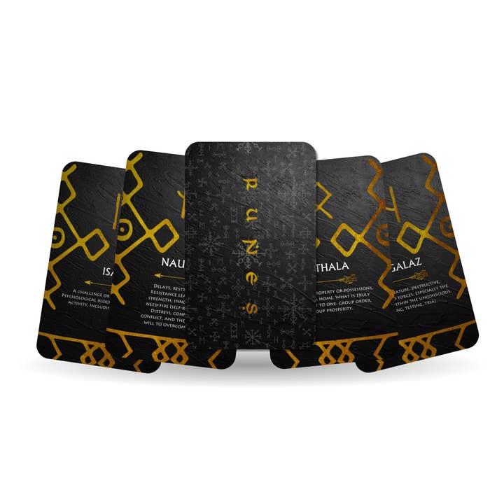IBIZA TAROT - Venta al por mayor Cartas del tarot - Oráculo de Runas Doradas - Cartas Nórdicas