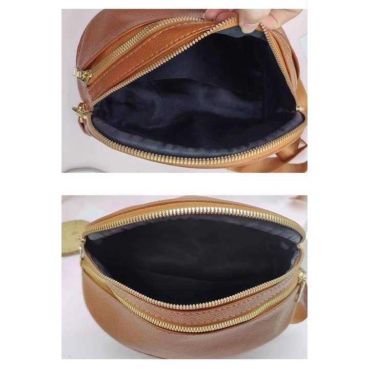 Vanilla Monkey - Wholesale Crossbody Bag - Women's - Vegan Leather Multi Pocket Crossbody Chest Bum Bag